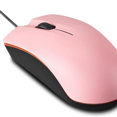 Wired Mouse, USB Wired Computer Mouse for Right or Left Hand, Ergonomic Computer Mouse with Durable Clicks for PC, Computer, Laptop, Desktop, Chromebook, Notebook, Mac (Pink)