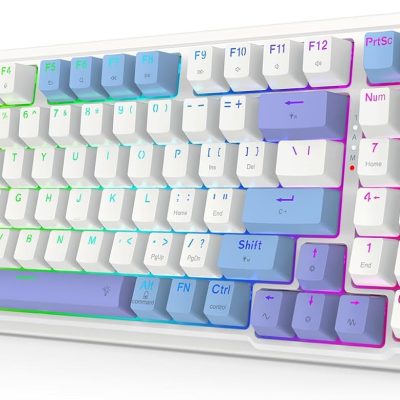 Mechanical Keyboard Wireless, Gaming Keyboard Wireless 3-Modes 94 Keys Mechanical Keyboard Hot-Swap Socket, RGB Creamy Gaming Keyboard Gasket Structure for PC/Tablet/Laptop/Xbox/PS4/PS5