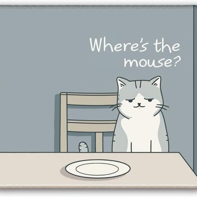 Non-Slip Mouse Pad Gaming Mouse Pad Small Mousepad for Computer, Laptop, Gamer, Cat Pattern, 8x10 inch