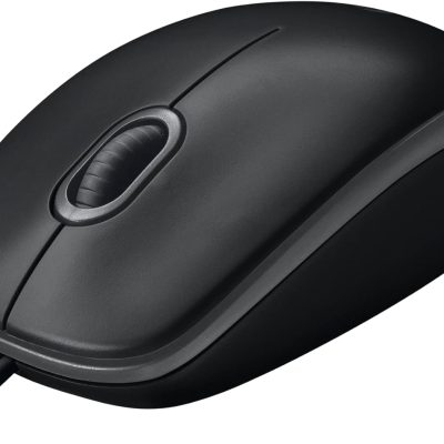 Corded Mouse – Wired USB Mouse for Computers and Laptops, for Right or Left Hand Use, Black