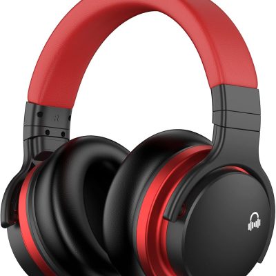 Active Noise Cancelling Headphones Bluetooth Headphones Wireless Headphones Over Ear with Microphone Deep Bass, Comfortable Protein Earpads, 30 Hours Playtime for Travel/Work, Black