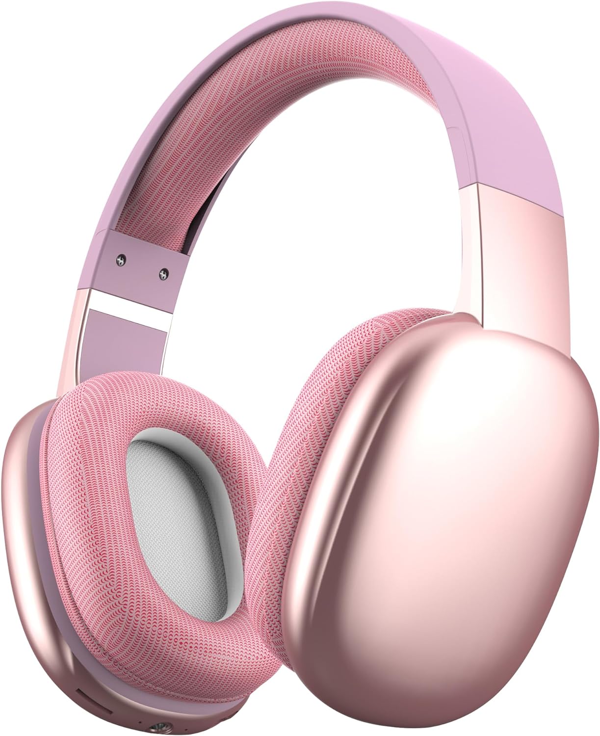 Wireless Over Ear Bluetooth Headphones with Microphone - Wireless Headset -Noise Reduction - Bluetooth, Wired,Built in Micro SD for Travel, Home, Work TV,PC,Gaming,Cellphone (Pink)