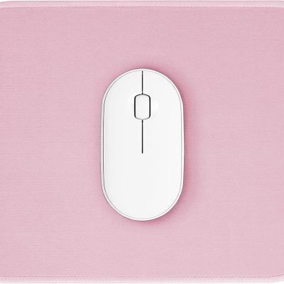 Pink Mouse Pad, Nice and Cute Mouse Pad, Splash-Proof Textured 10.2 x 8.2Inch, Stitched Edge Non-Slip Waterproof Rubber